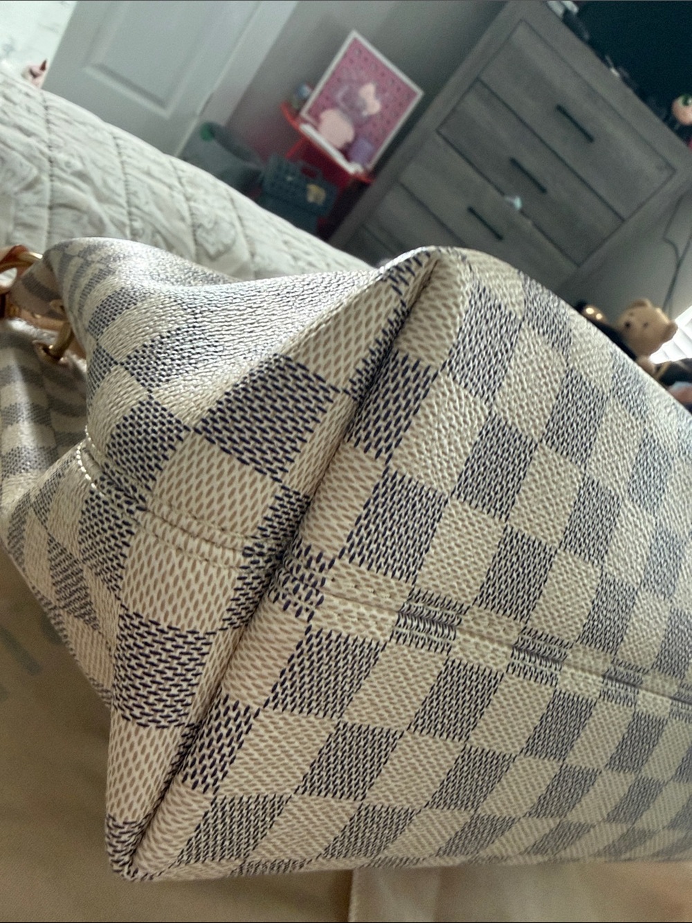Louis Vuitton Azur Damier Shoulder Bag GRACEFUL PM - Picture 11 of 13
